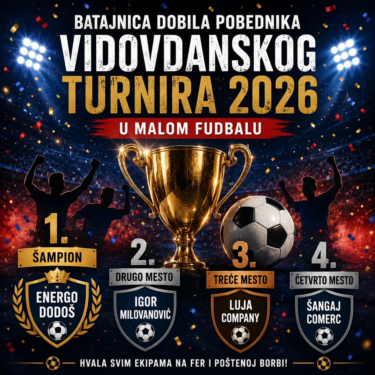 Vidovdanski turnir 2026 dobio pobednika
