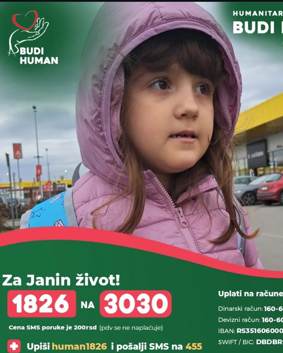 Humanitarno fotografisanje za devojčicu Janu u Busijama