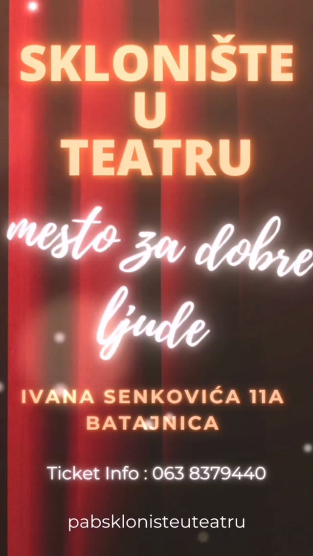 Predstava "Nikad ljubičasto" u Batajnici, u prostoru Sklonište u teatru