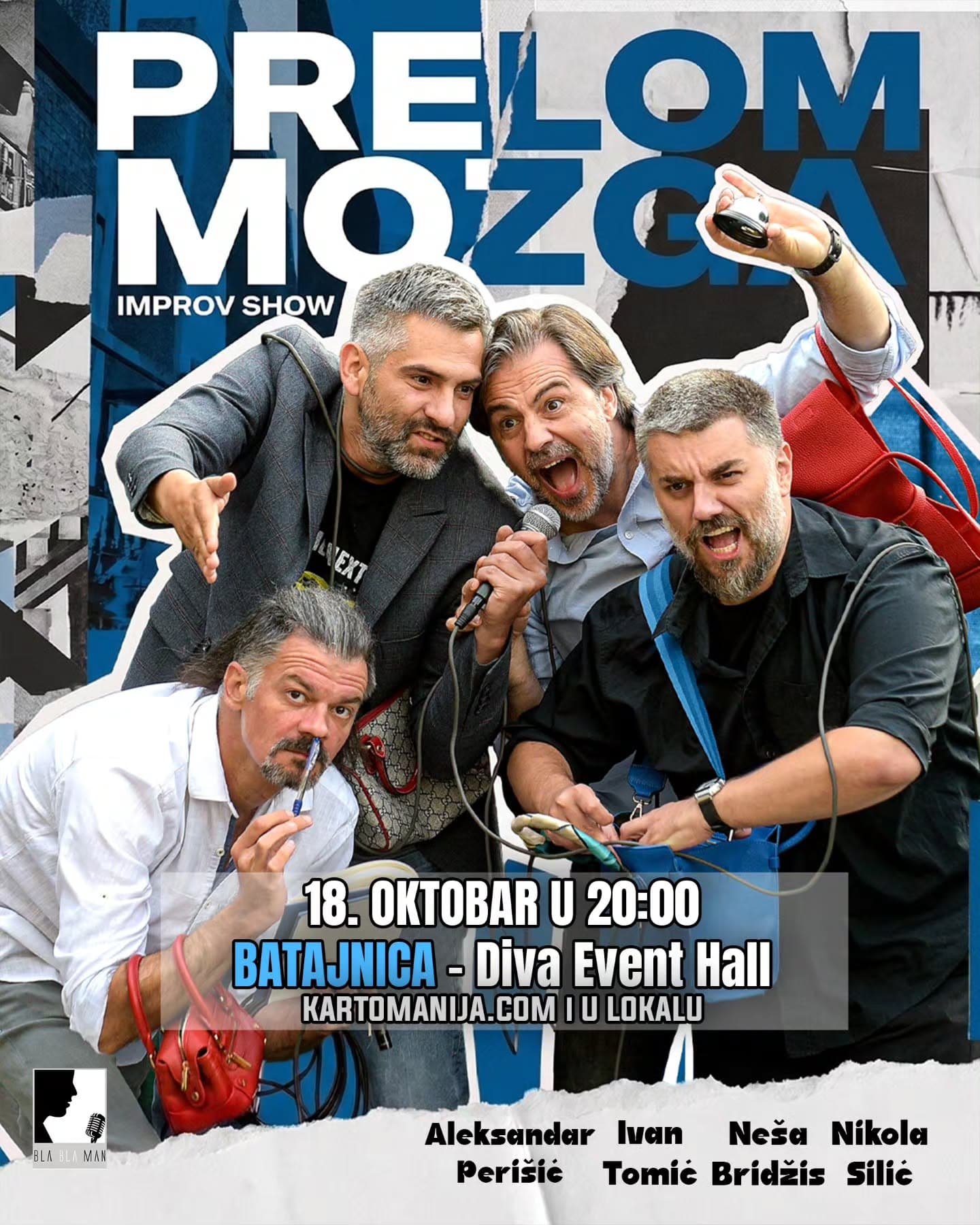 „Prelom mozga“ u Batajnici – veče improvizacije i komedije 18. oktobra